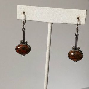 Mojave Orange Turquoise Earrings 8.42 ctw